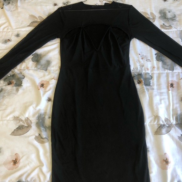 PrettyLittleThing Long Sleeve Mesh Dress #119 - Picture 5 of 10